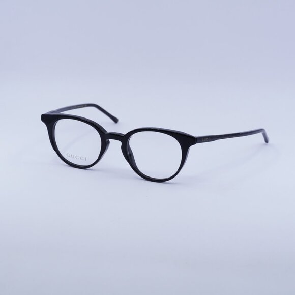 Gucci GG1214O 001 Eyeglasses Shiny Black 48mm Cat Eye Frame - Picture 1 of 10